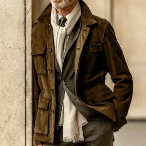 Blouson Long marron foncé