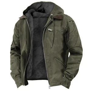 blouson vert mi-saison homme