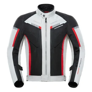 blouson moto noir et blanc