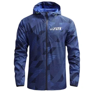 Blouson imperméable bleu sport