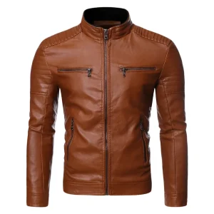 Veste Skai marron clair