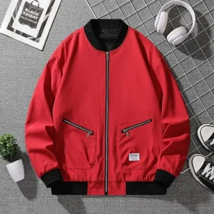 Blouson rouge grandes tailles pour hommes