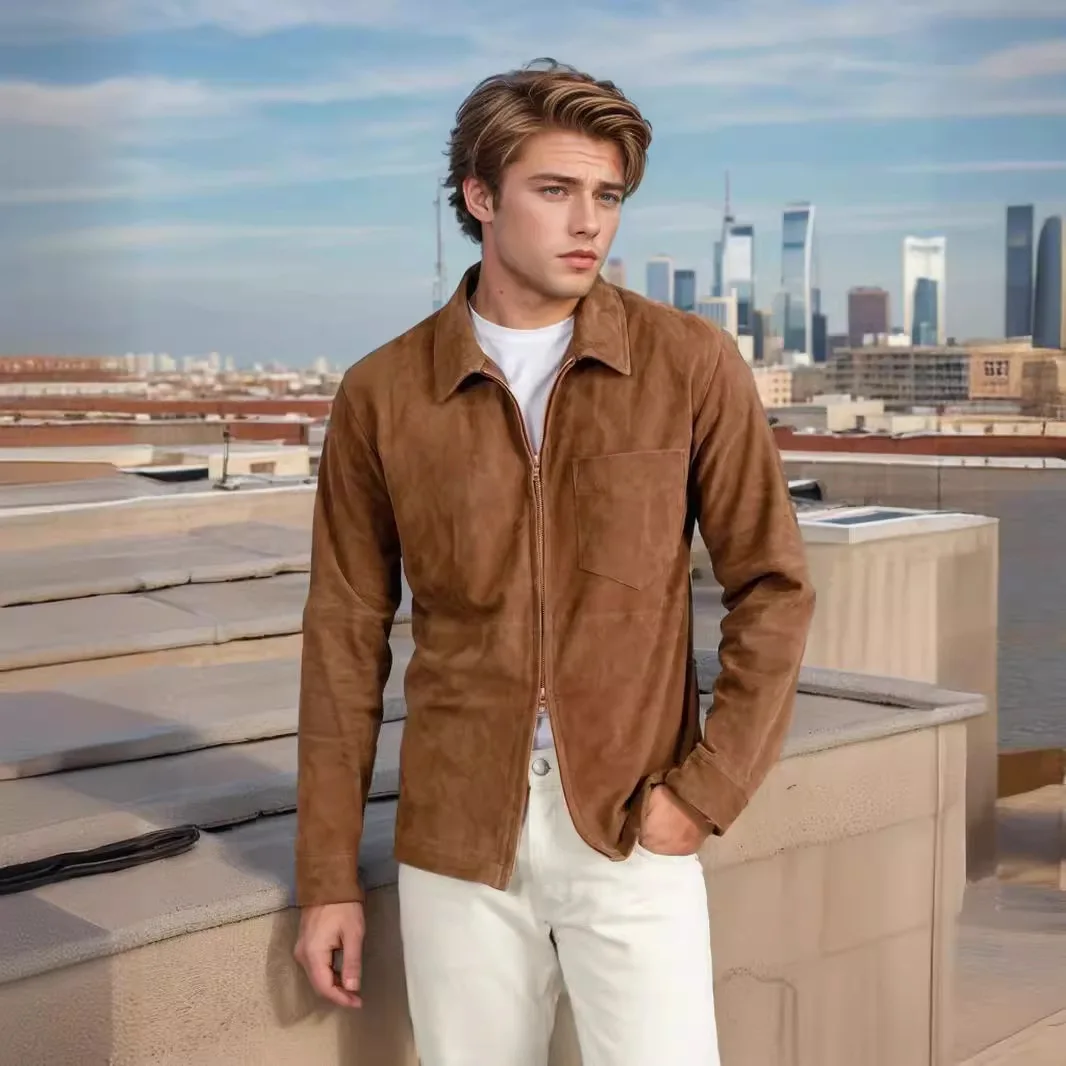 Blouson Casual marron Homme