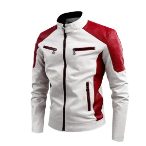 Blouson effet Cuir blanc