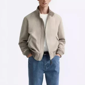 blouson casual kaki clair