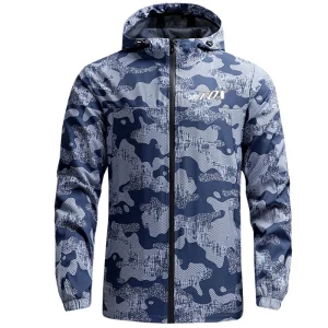 blouson imperméable gris camouflage