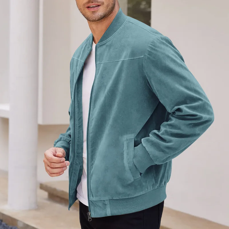 veste bleu imitation cuir