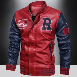 blouson sport rouge noir homme