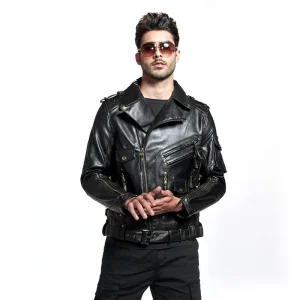 Blouson effet cuir pour homme