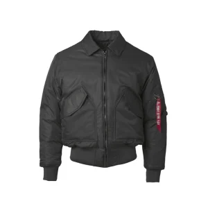 Blouson noir Aviateur Homme