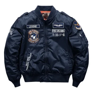 blouson aviateur bleu marine