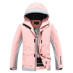 Blouson Ski rose gris Femme