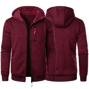 Veste Casual Homme rouge foncé