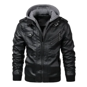 Blouson effet Cuir noir