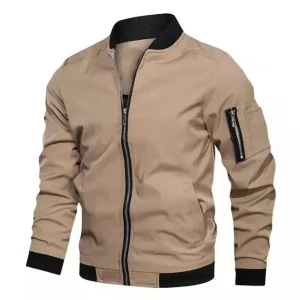 veste casual homme kaki