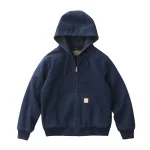 Blouson à capuche bleu marine