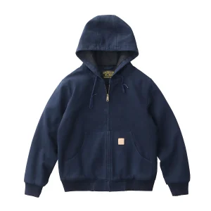 Blouson à capuche bleu marine