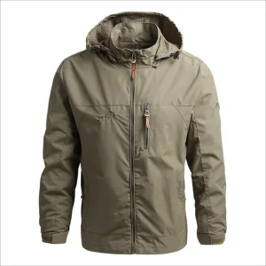 Blouson imperméable kaki Homme