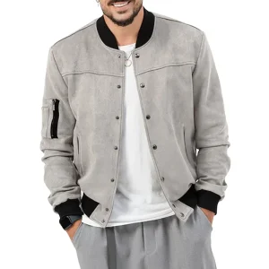 Veste cardigan gris homme