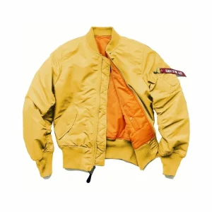 blouson aviateur homme jaune