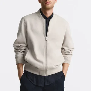 blouson aviateur homme blanc