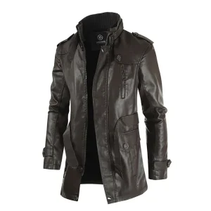 Blouson Hiver Long effet cuir