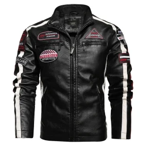 blouson moto noir homme