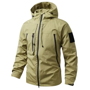Blouson Parka coupe-vent vert Homme