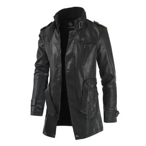 blouson effet cuir noir