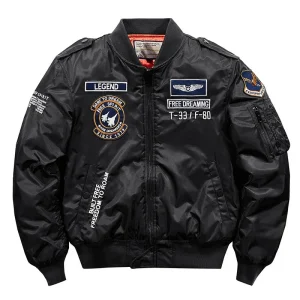 blouson aviateur noir homme