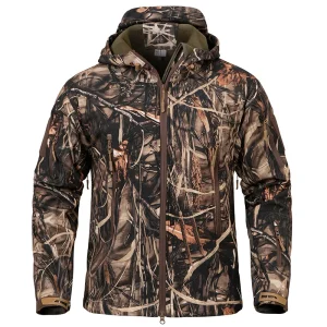 blouson camouflage marron roseau