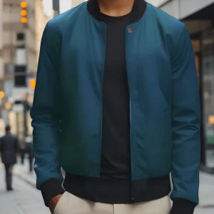 veste casual bleue