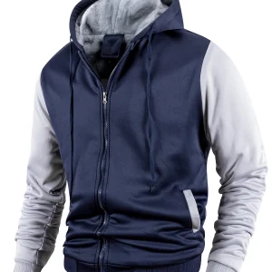 blouson sportif bleu marine