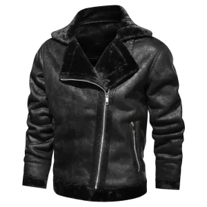 Blouson Aviateur effet cuir noir