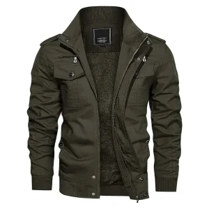 blouson coupe-vent homme vert militaire