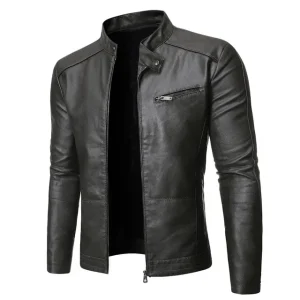 Veste effet cuir homme