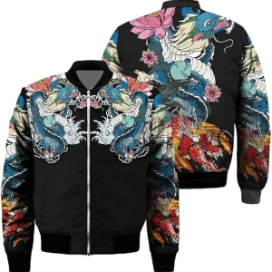 blouson été bleu et blanc homme style samourai