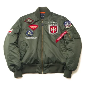 blouson aviateur vert moderne