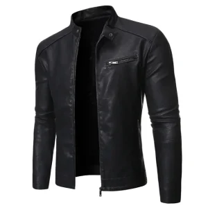 veste noire effet cuir