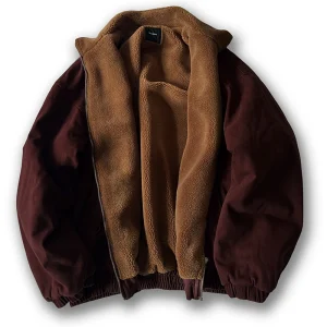 blouson polaire rouge homme