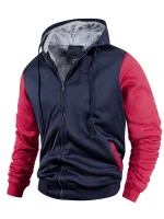 blouson sportif bleu rouge