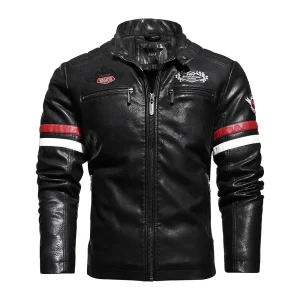 blouson moto noir slim