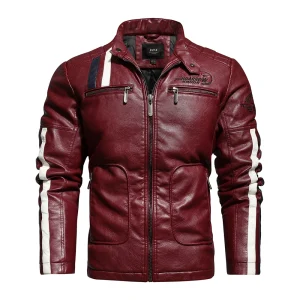 blouson moto bordeaux